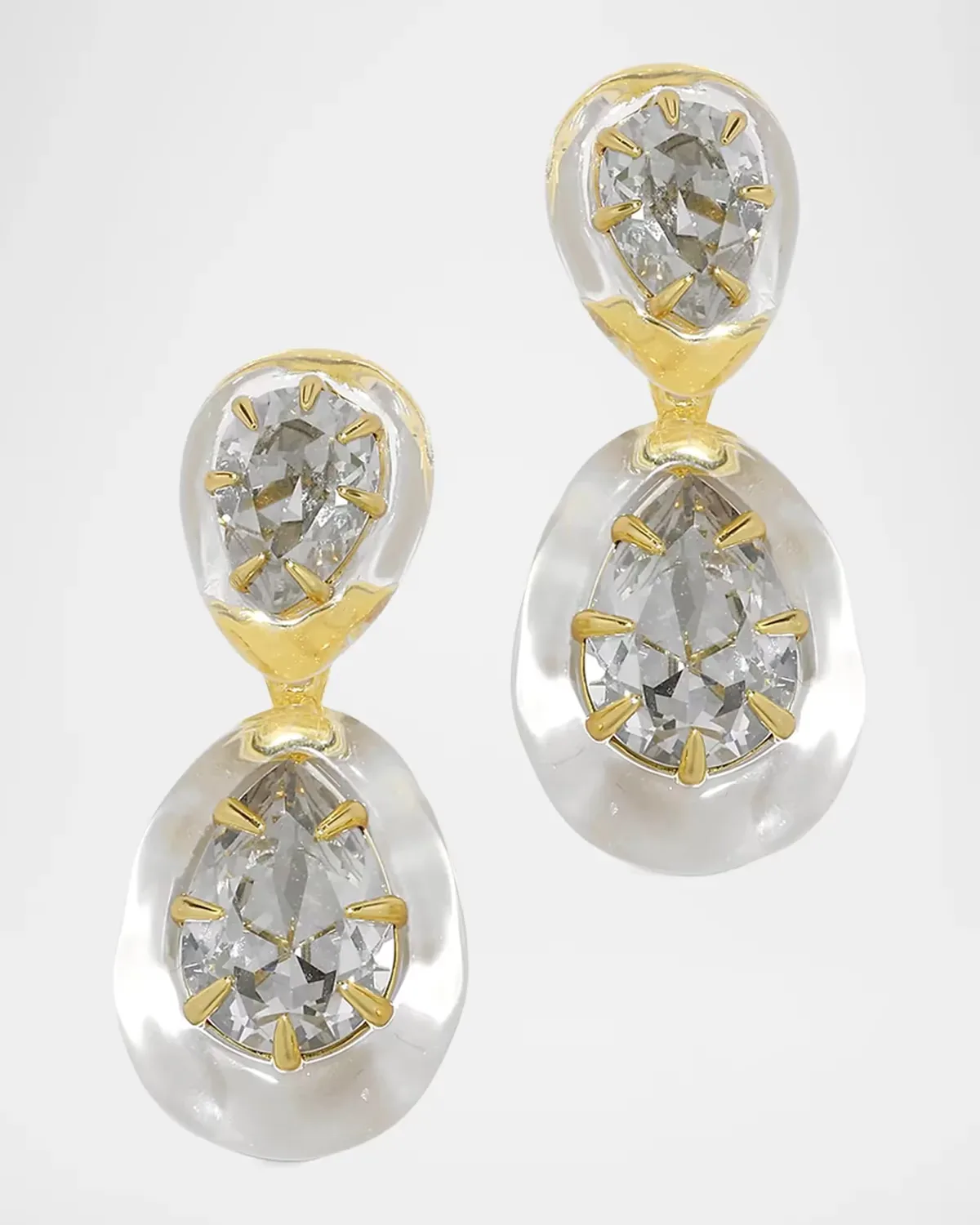 Bonbon 14K-Gold-Plated & Crystal Teardrop Earrings