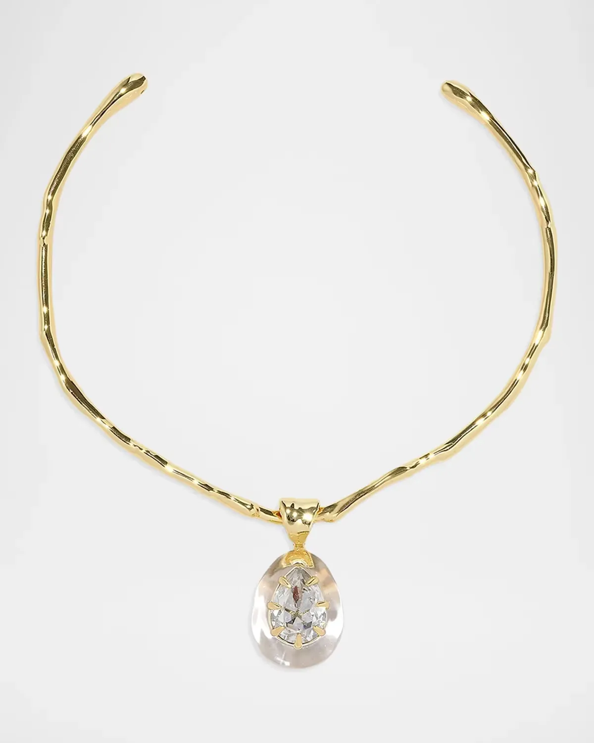 Bonbon 14K-Gold-Plated, Lucite & Crystal Collar Necklace