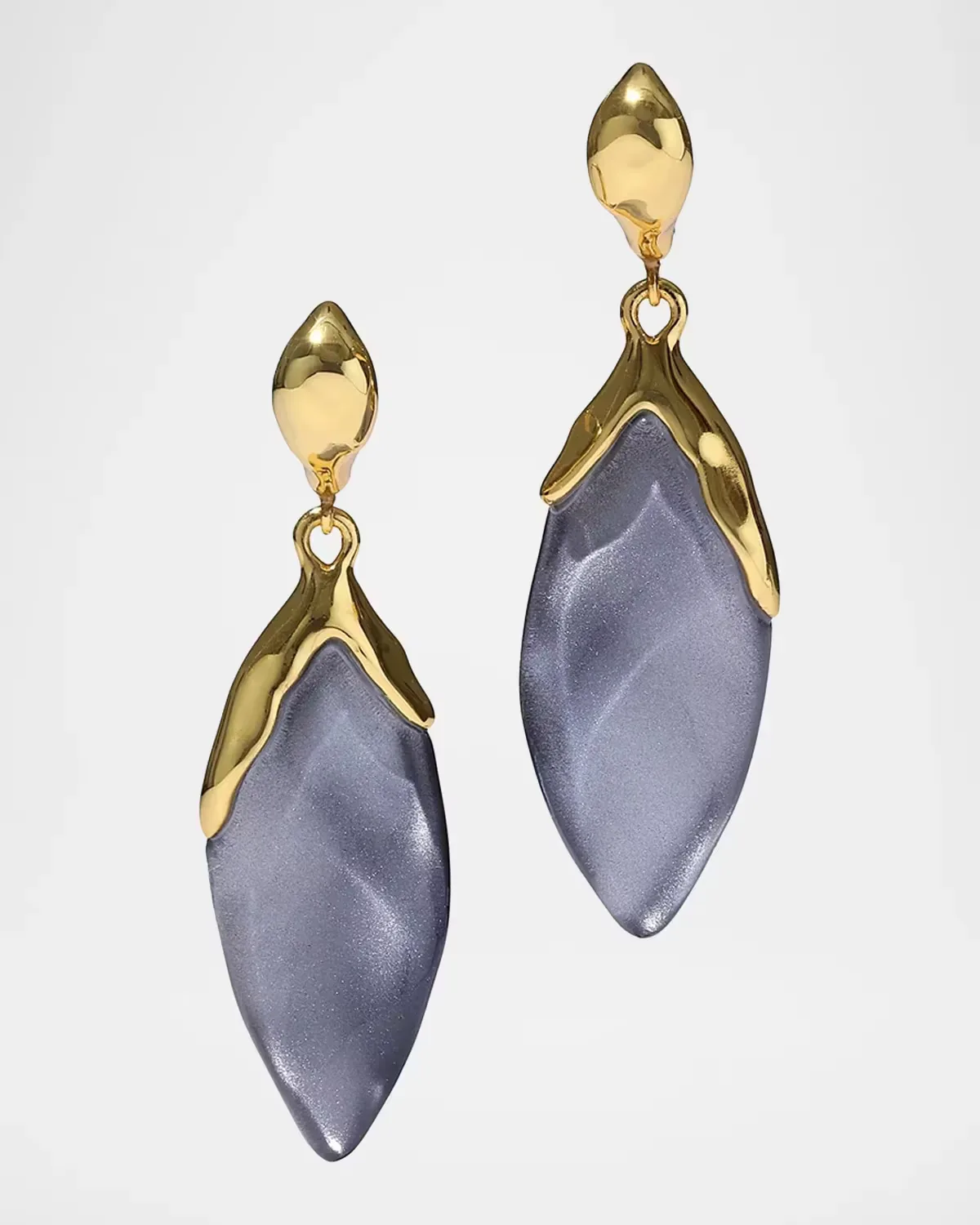 14K-Gold-Plated & Lucite Drop Earrings