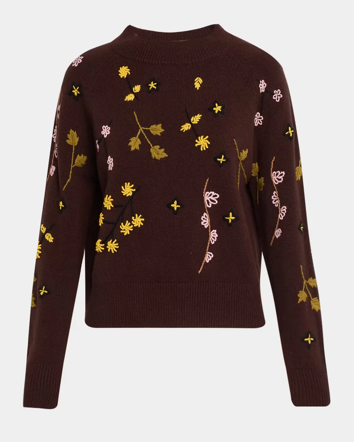 Rafia Floral-Embroidered Wool Sweater by Max Mara