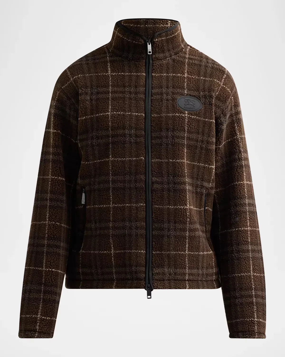 Fairfax Check Funnel Neck Jacket by Burberry