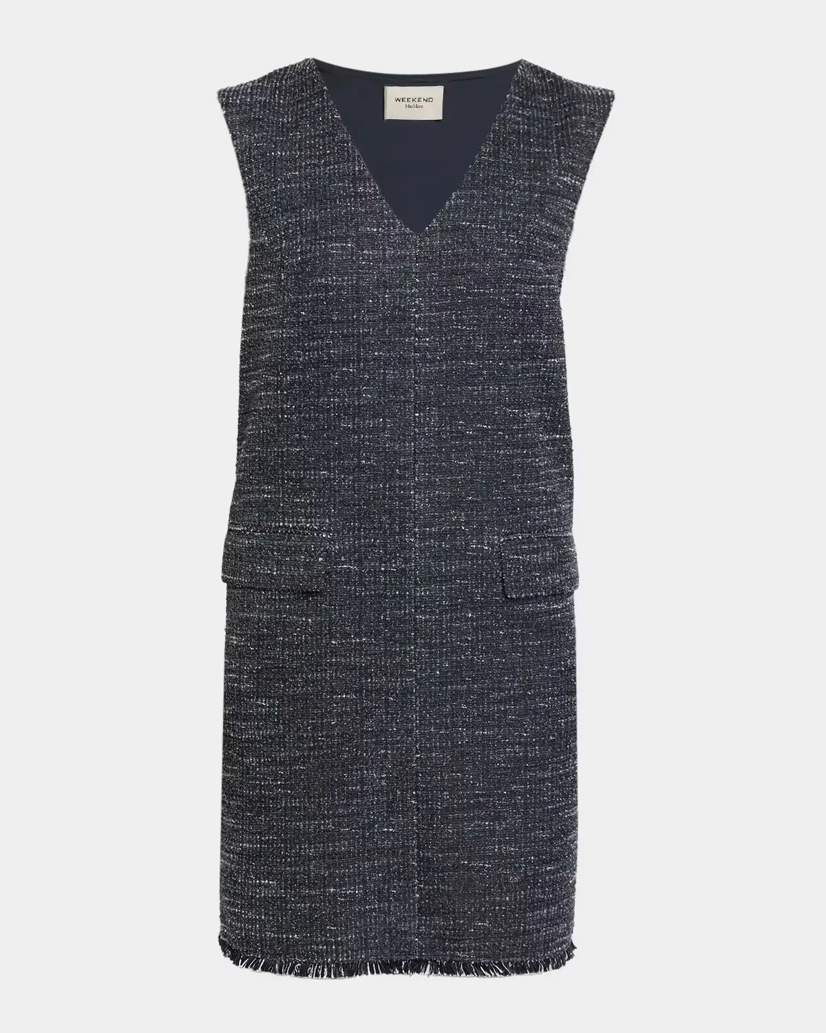 Pera Fringed Boucle Jersey Mini Shift Dress by Max Mara