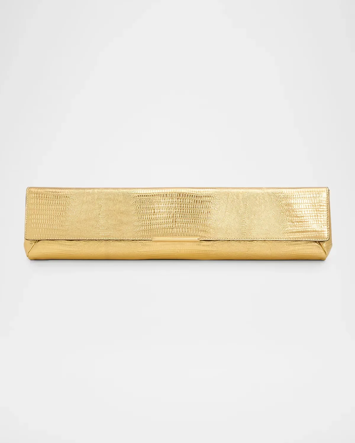 Laminated Leather Lizard Long Clutch by Balmain