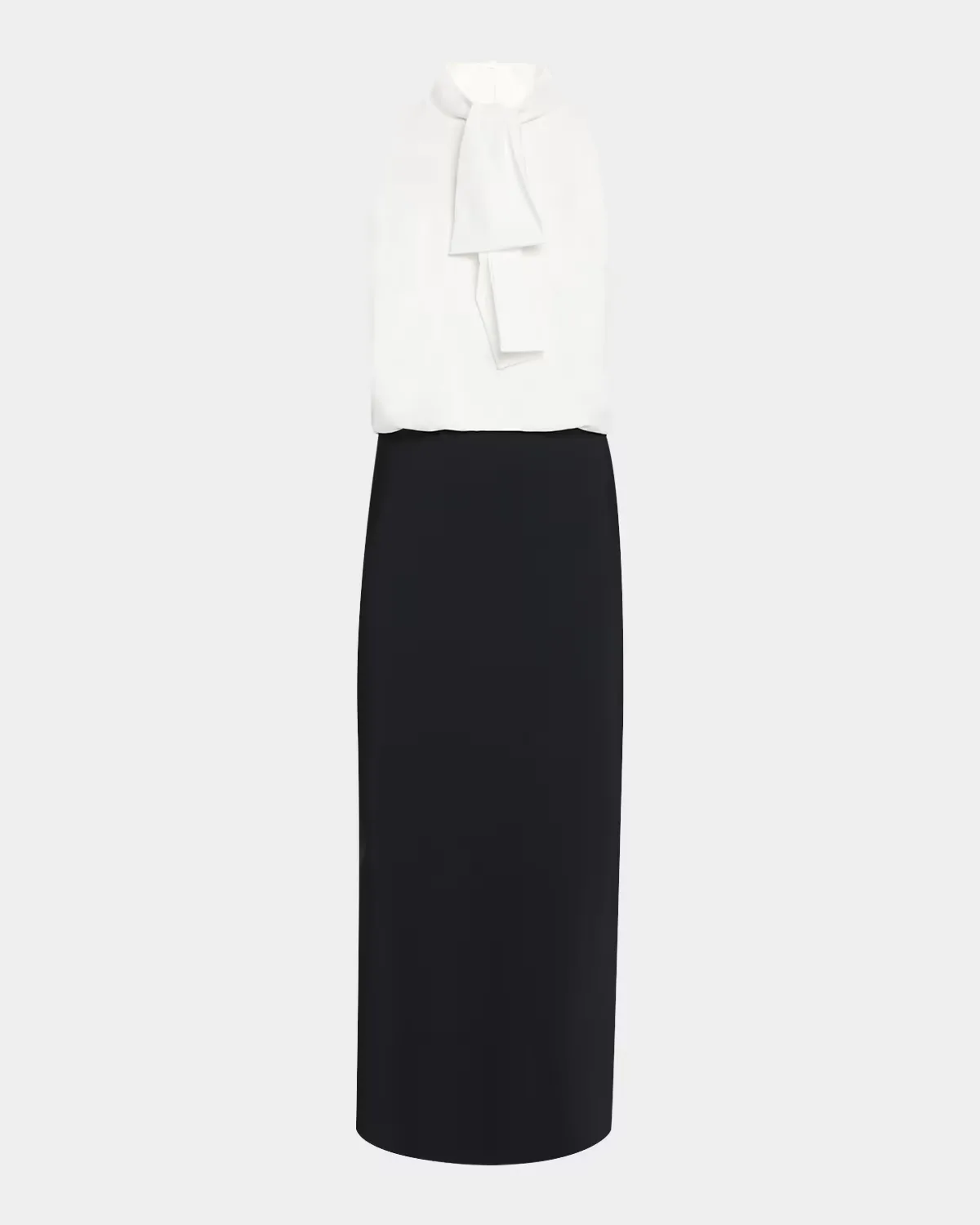 Silke Tie-Neck Colorblock Midi Dress by Chiara Boni La Petite Robe