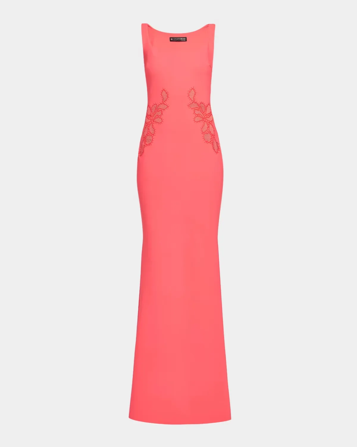 Lijia Embroidered Square-Neck Mermaid Gown by Chiara Boni La Petite Robe