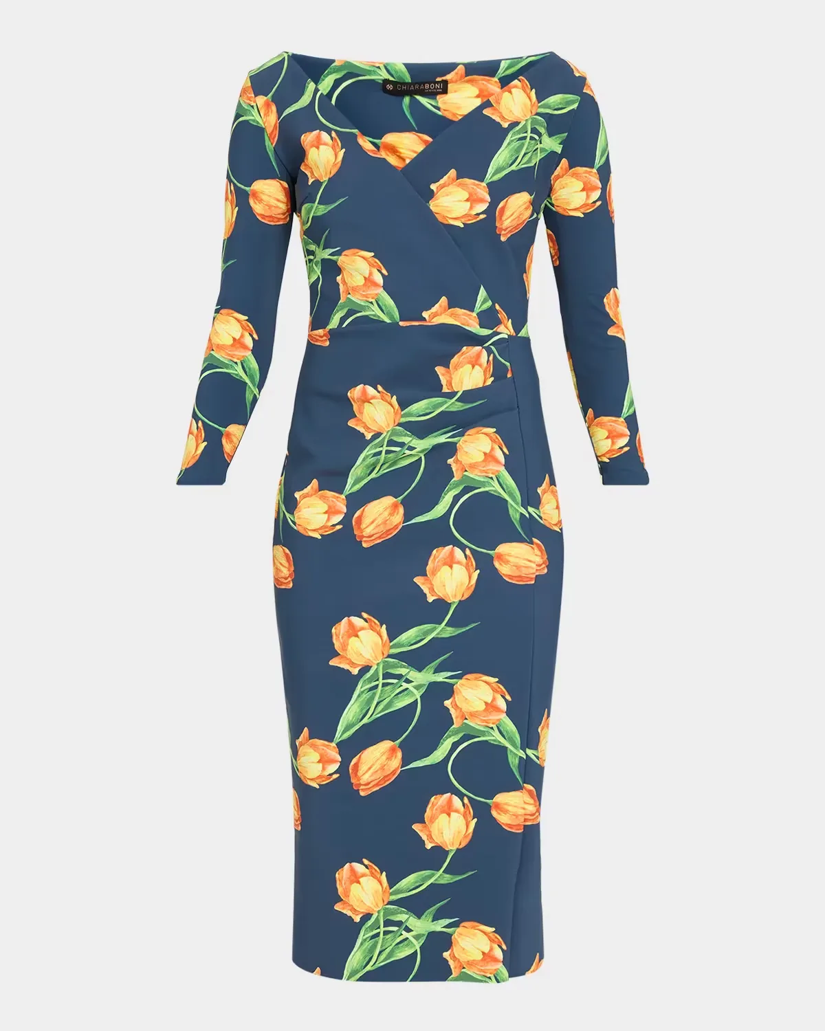 Zaima Floral-Print Bodycon Midi Dress by Chiara Boni La Petite Robe