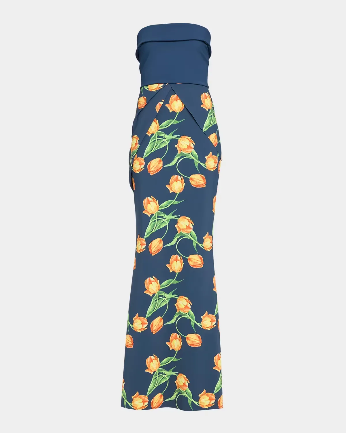 Sharuki Floral Strapless Sheath Gown by Chiara Boni La Petite Robe