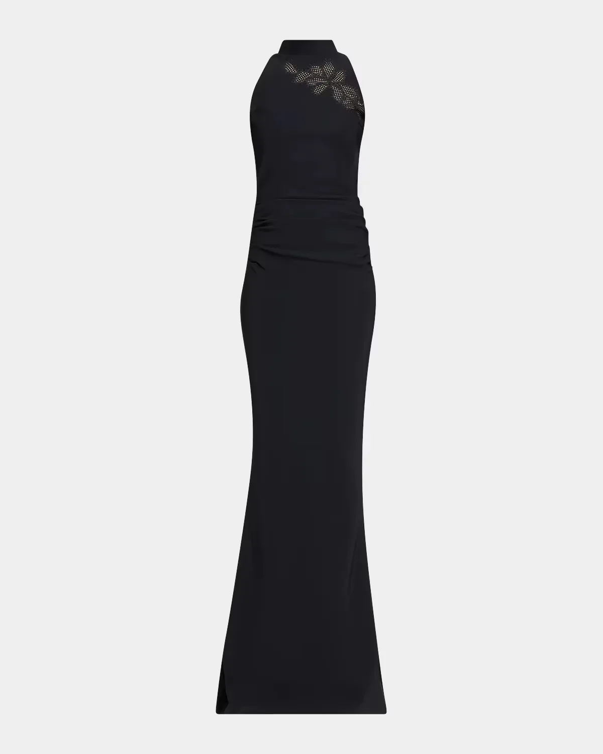 Nimby Embroidered Mock-Neck Mermaid Gown by Chiara Boni La Petite Robe