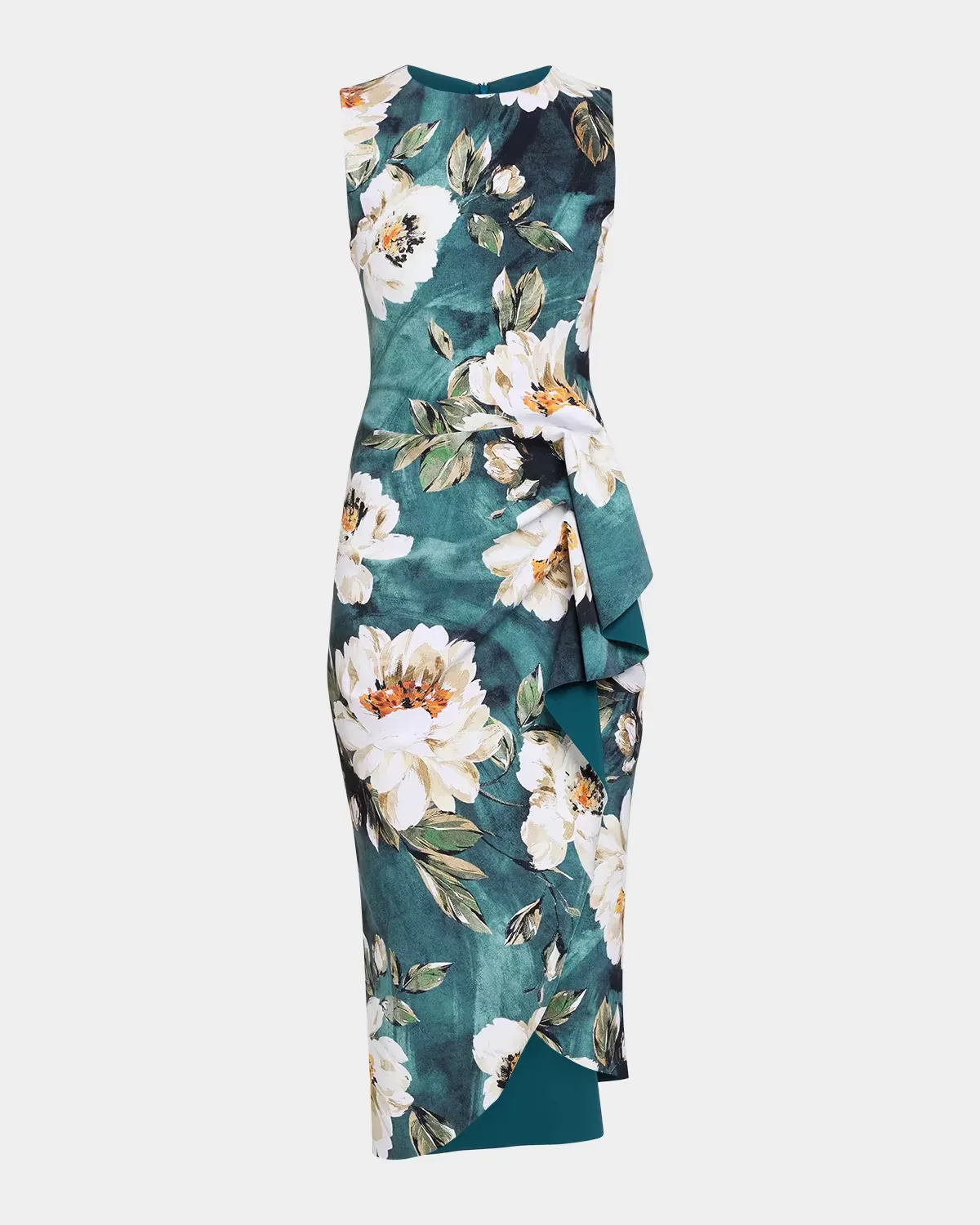 Wang Draped Floral-Print Midi Dress by Chiara Boni La Petite Robe