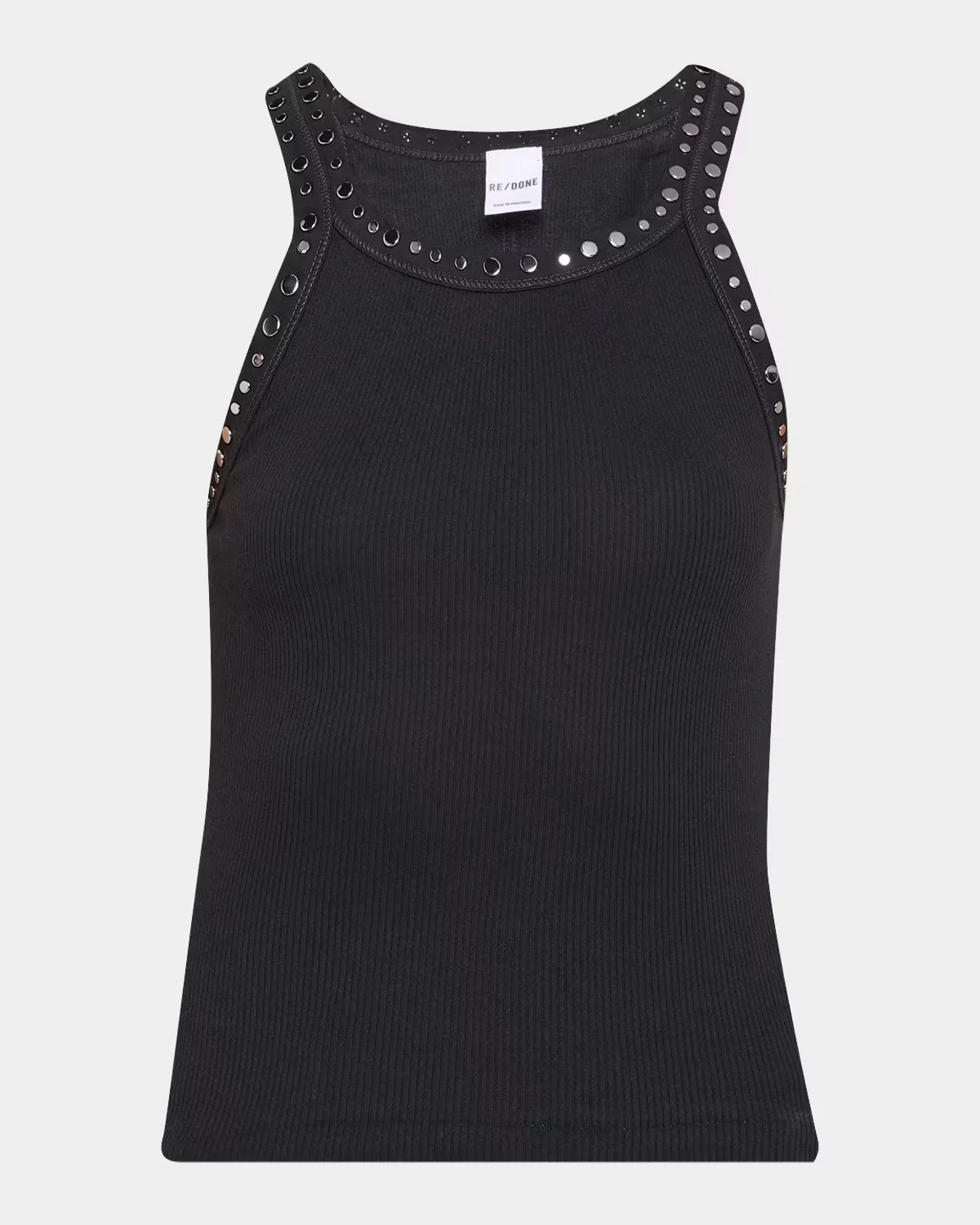 Multi-Stud Ribbed Tank Top by Re/Done