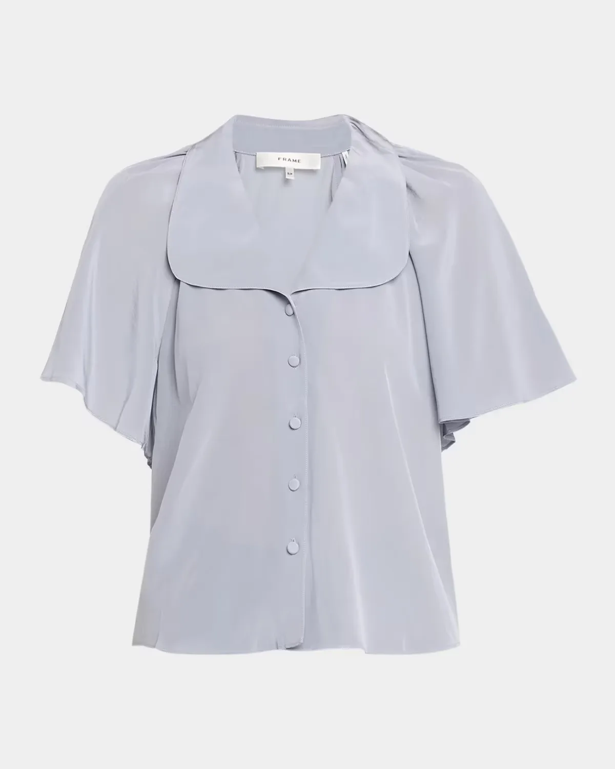 Silk Peter Pan-Collar Gala Shirt by FRAME