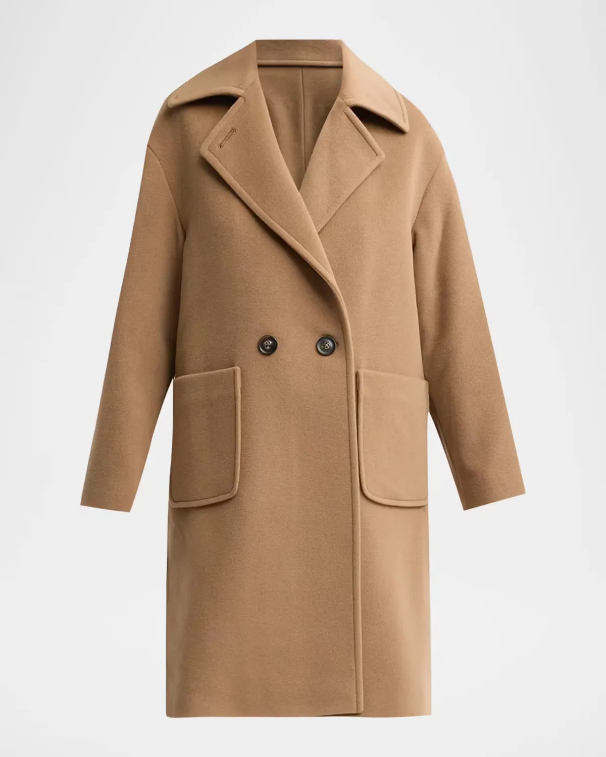 Icons Wool & Cashmere-Blend Double-Breasted Coat by Cinzia Rocca