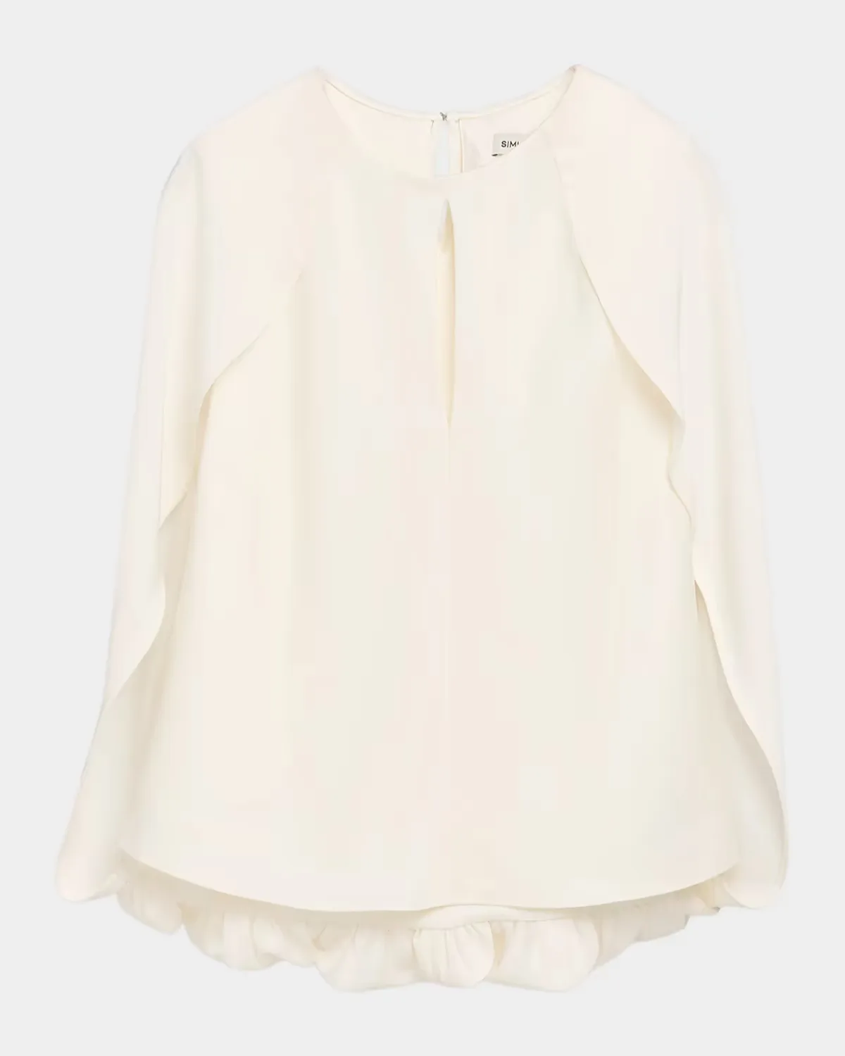 Lauren Satin Cape Top by SIMKHAI