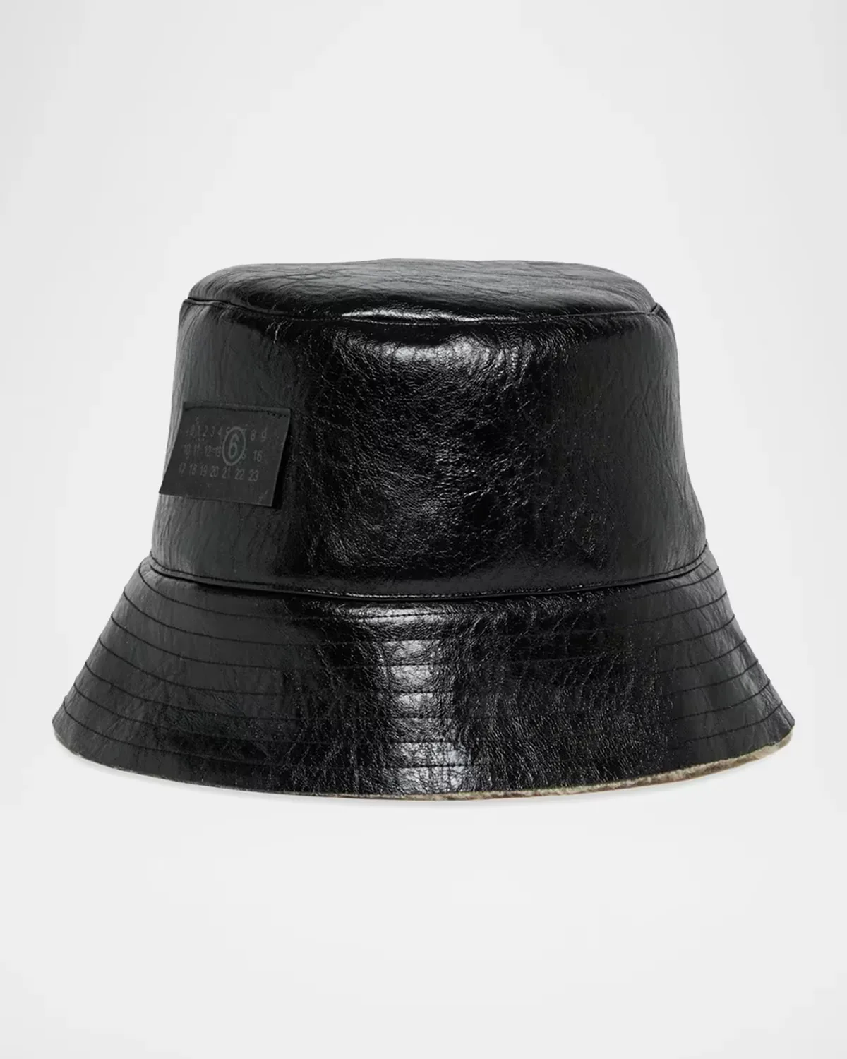 Faux-Leather Bucket Hat by Maison Margiela