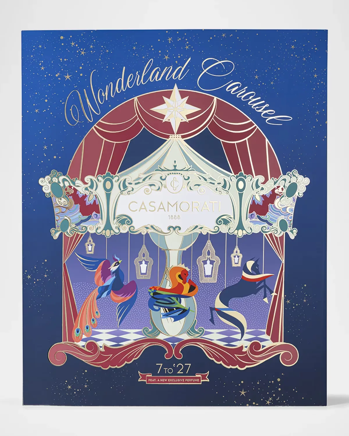Wonderland Carousel 7-Piece Christmas to New Year's Advent Calendar by Casamorati