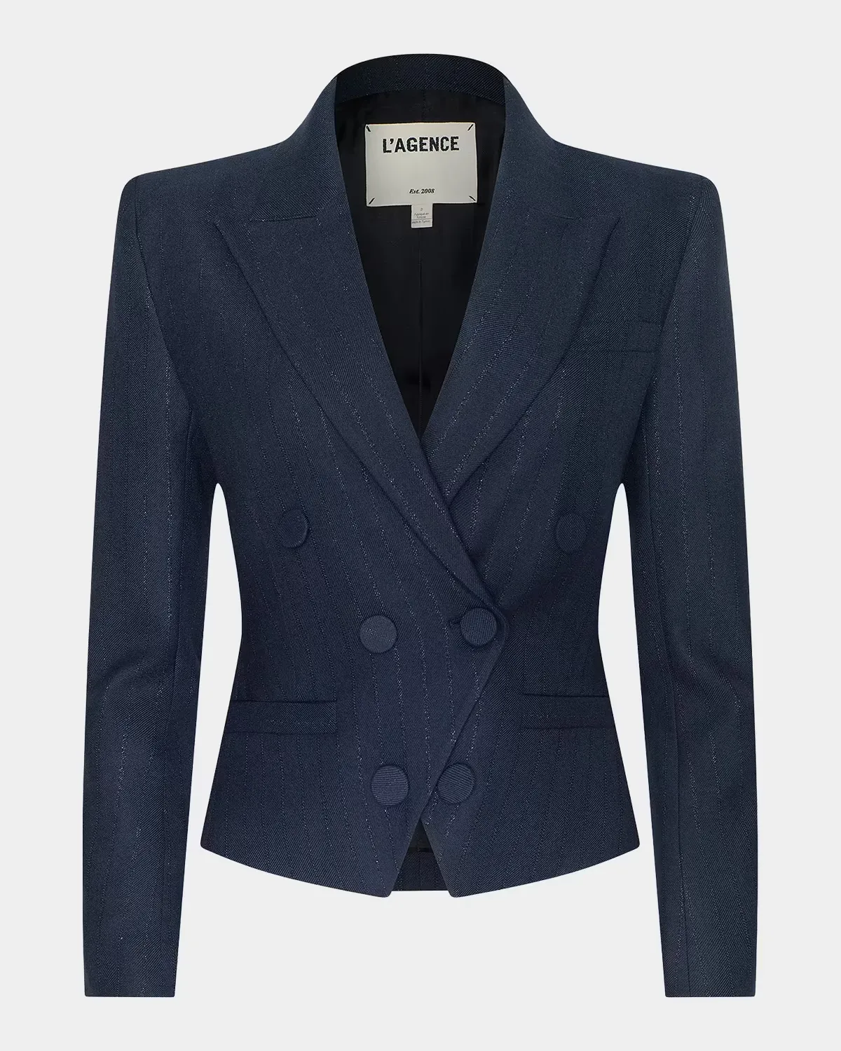 Risa Striped Double-Breasted Blazer