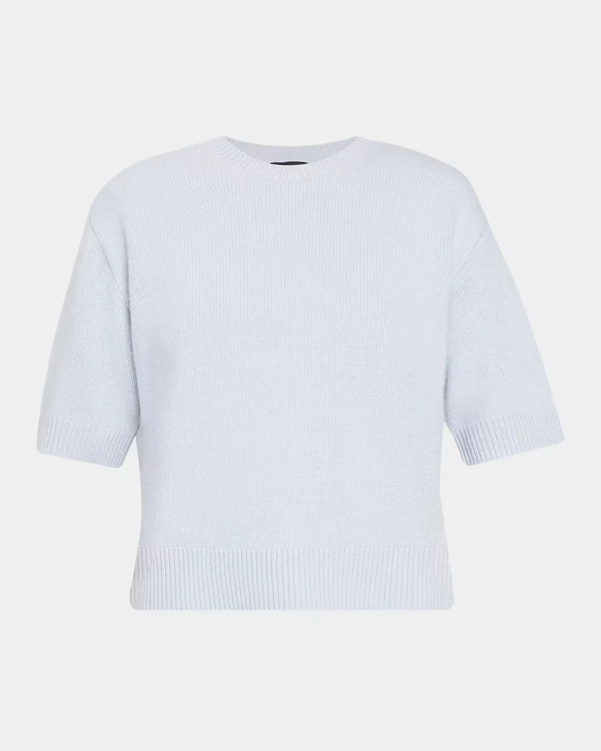 Cashmere Cropped Short-Sleeve T-Shirt by Theory