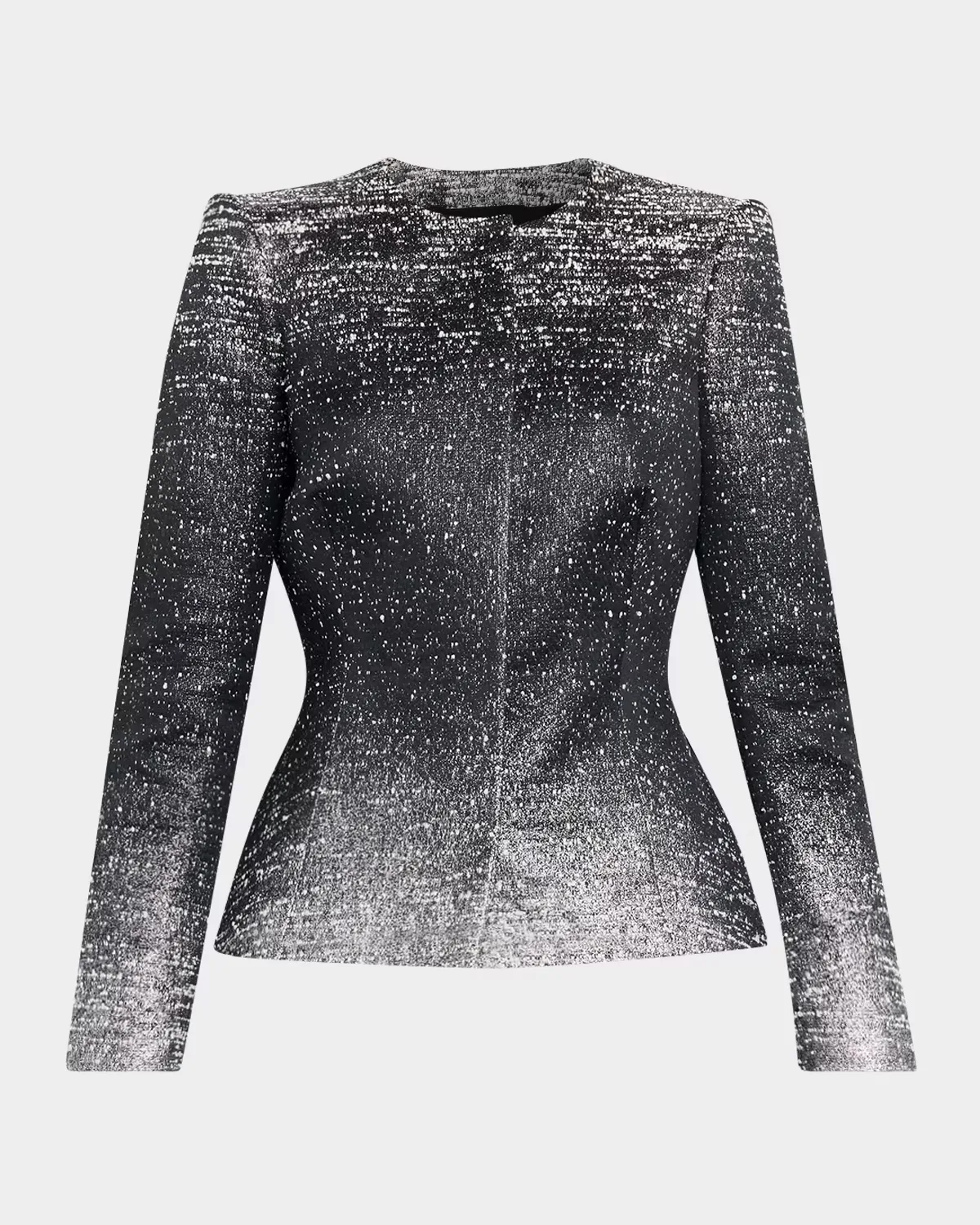 Ombre Metallic Boucle Jacquard Single-Breasted Jacket by Oscar de la Renta