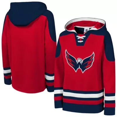 NHL Washington Capitals Ageless Must Have Home V-Neck Pullover Hoodie by Outerstuff