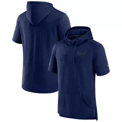 NHL Fanatics Washington Capitals Authentic Pro Road Performance Short Sleeve Pullover Hoodie by Fanatics