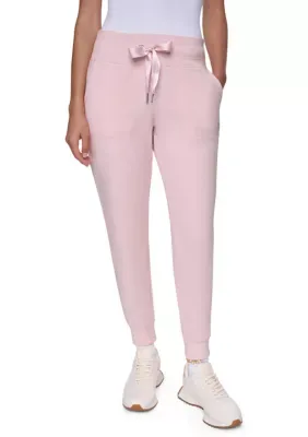 Sport Satin Ribbon Tonal Logo Patch Cuffed Joggers by DKNY