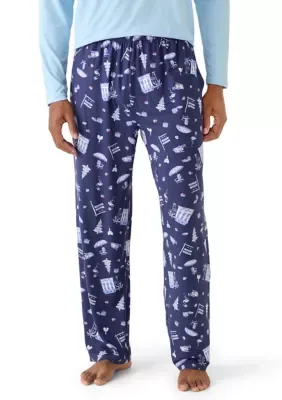 Seaside Holiday Print Pajama Pants by Pajamarama