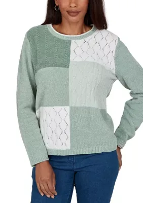 Missy Classics Chenille Colorblock by Alfred Dunner
