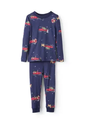 Heritage Santa Print Pajama Set by Pajamarama