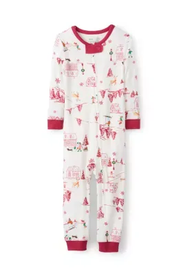 Winter Escape Print Sleeper Bodysuit by Pajamarama