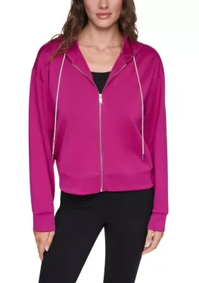 Zip-Front Scuba Hoodie Jacket by DKNY