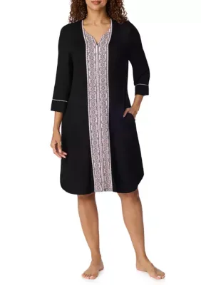 3/4 Sleeve Short Zip Robe by Ellen Tracy