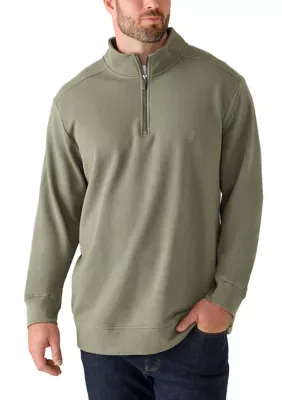 Piqué Fleece Quarter-Zip Sweatshirt by Nautica