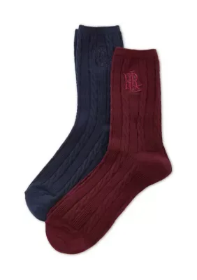 Lauren Ralph Lauren RLL Cable Socks 2-Pack by Ralph Lauren