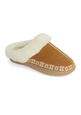 Clara Microsuede Clog Slippers by Isotoner