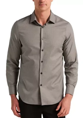 Long Sleeve Ombré Square Shirt by Perry Ellis