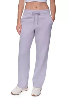 Sport Embroidery Logo Mid Rise Track Pants with Pockets