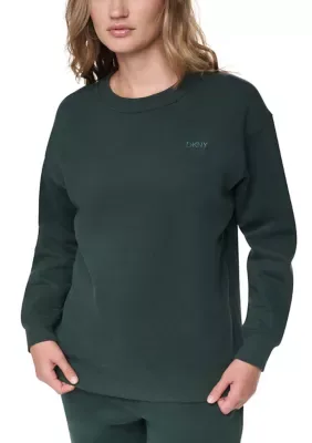Sport Embroidery Logo Fleece Crew Neck Sweatshirt by DKNY