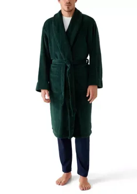 Drop Needle Shawl Collar Robe by IZOD