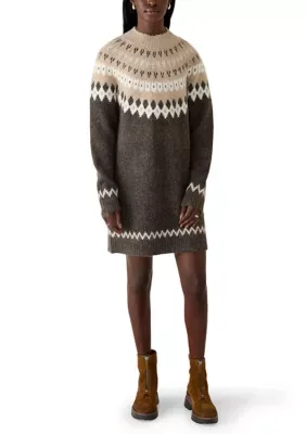 Long Sleeve Fair Isle Sweater Dress by Oak & Trellis
