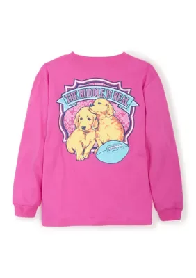 The Huddle Is Real Long Sleeve Graphic T-Shirt by Benny & Belle