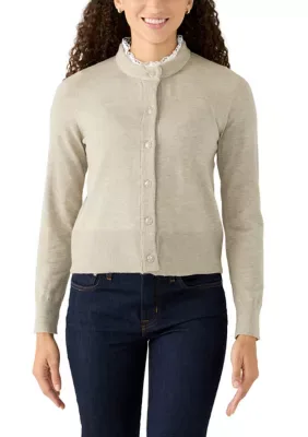 Crew Neck Cardigan Sweater by Grey & Gray
