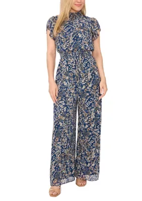 Floral Chiffon Jumpsuit by Msk