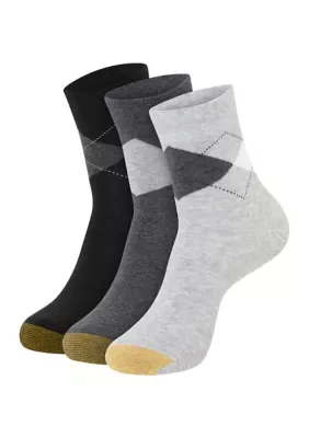 Argyle Midi Socks - 3-Pack by Gold Toe