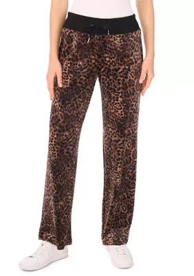 Wide Leg Velour Pants