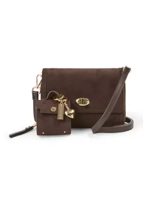 Boxed Turnlock Crossbody Bag with Charm by Steve Madden