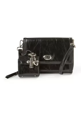 Boxed Turnlock Crossbody Bag with Charm