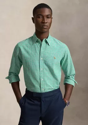 Custom Fit Gingham Oxford Shirt by Polo Ralph Lauren