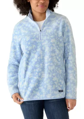 1/4 Zip Tipped Fleece Pullover by Lands' End
