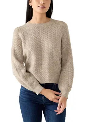 Heathered Herringbone Sweater by Grey & Gray