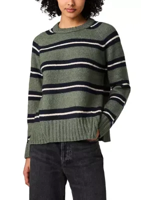 Suzie Striped Pullover Sweater with Slit by French Connection